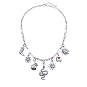 Annie charm necklace -silver