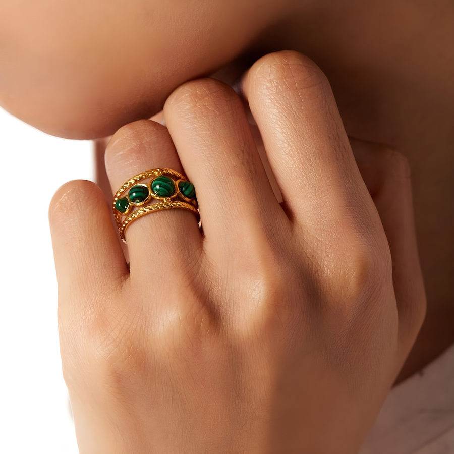 Malachite ring