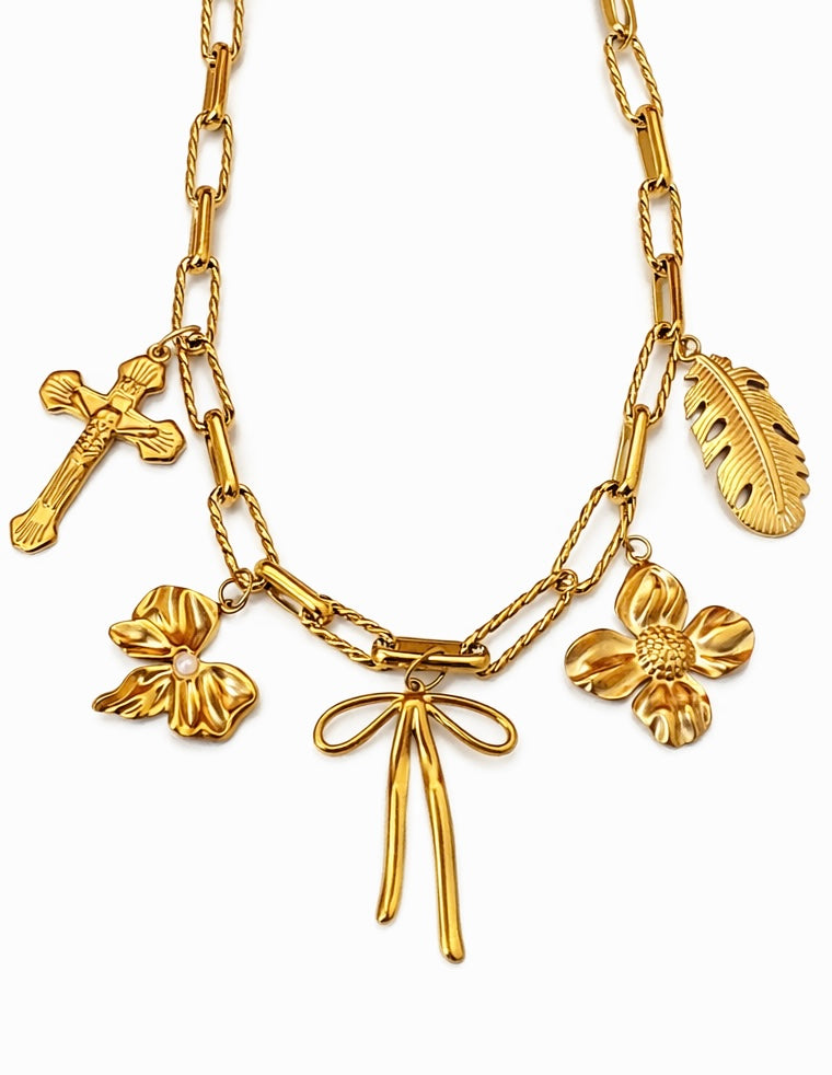 Penny charm necklace