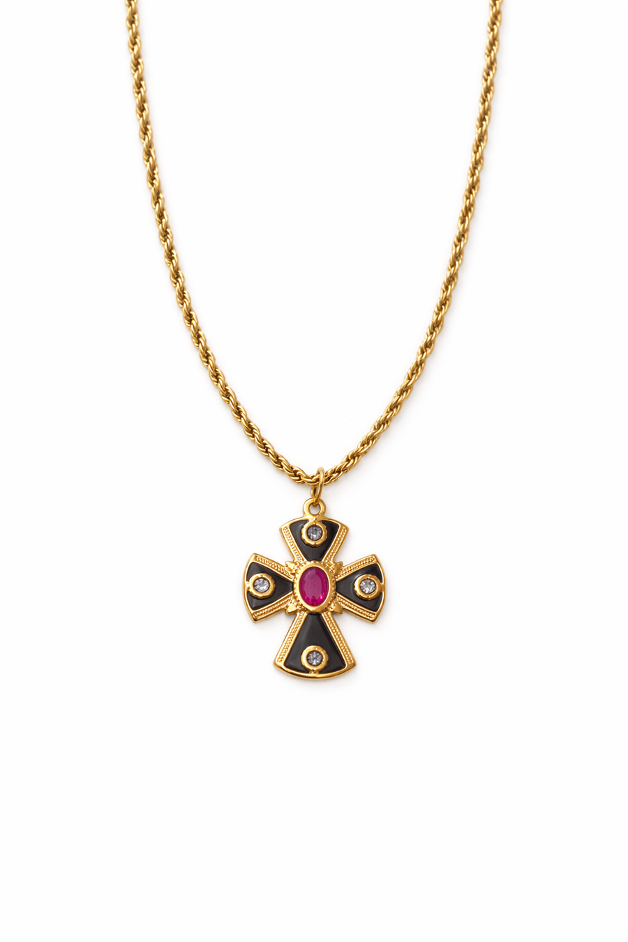 Thea necklace - black