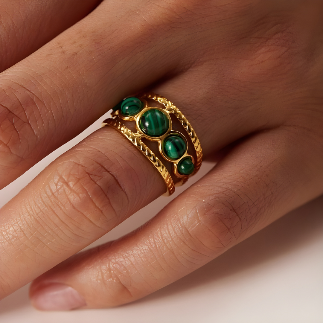 Malachite ring