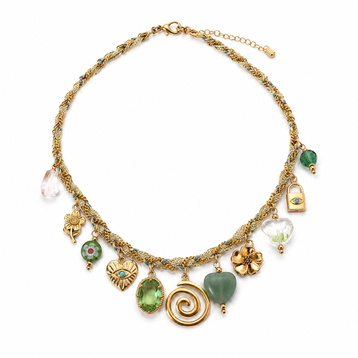 Amy charm necklace - handmade