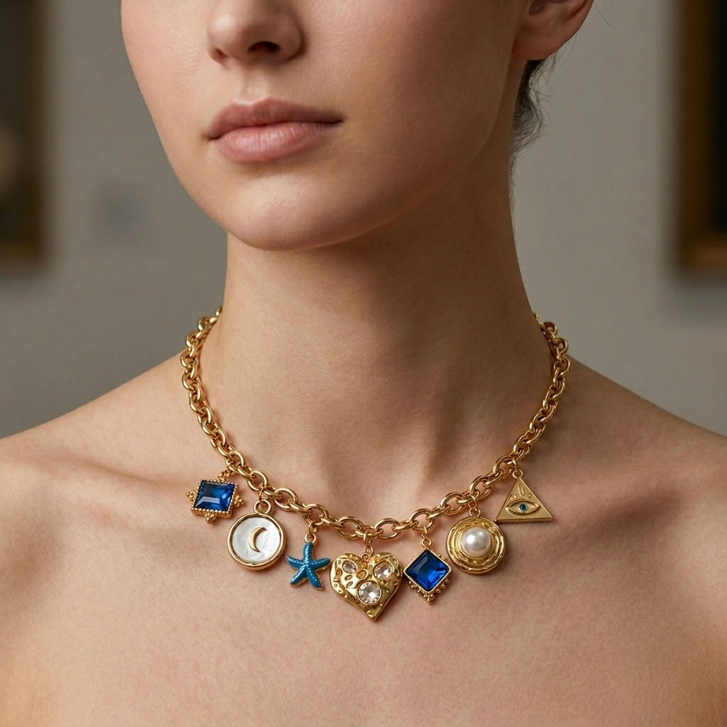 Paris charm necklace (handmade)