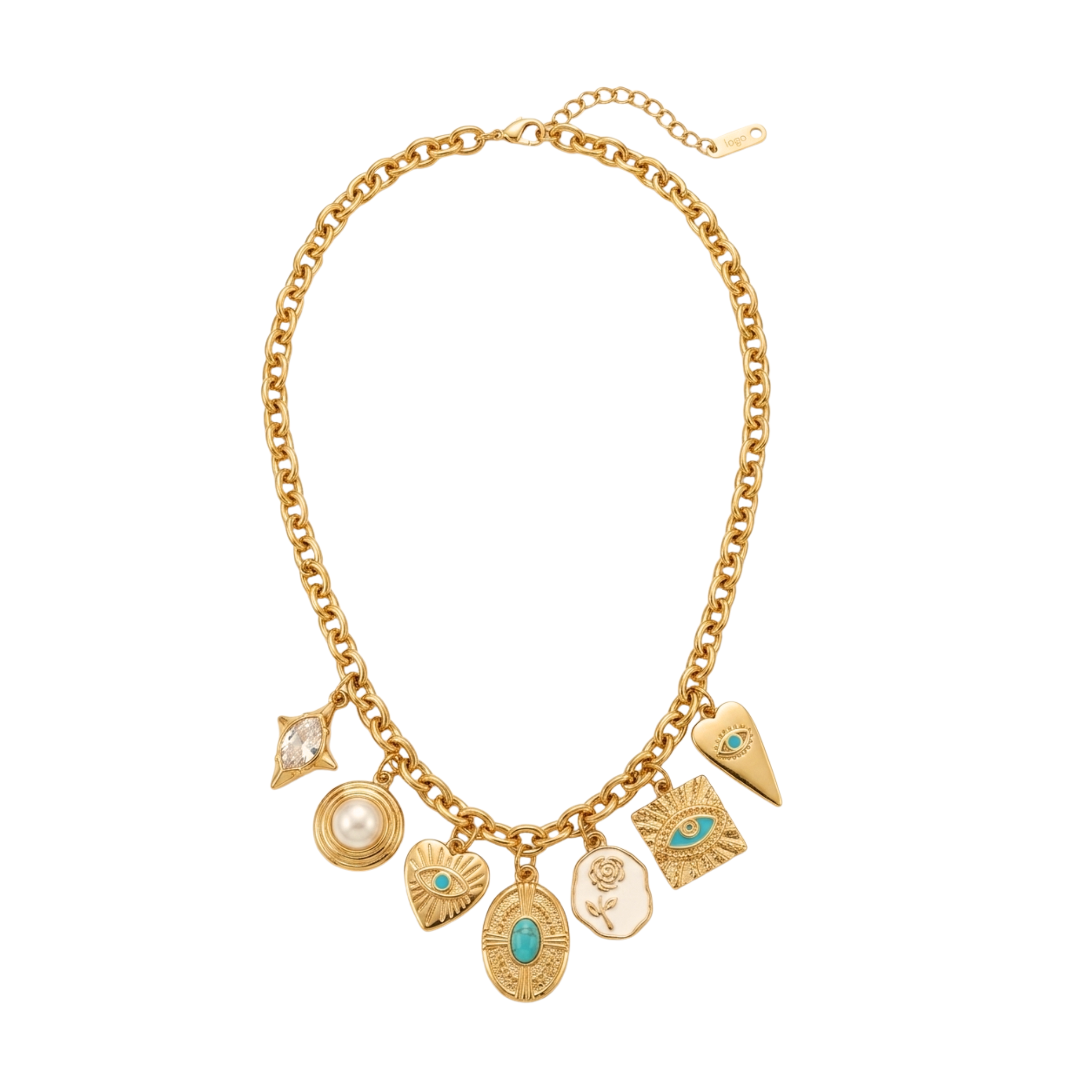 Protection charm necklace (handmade)