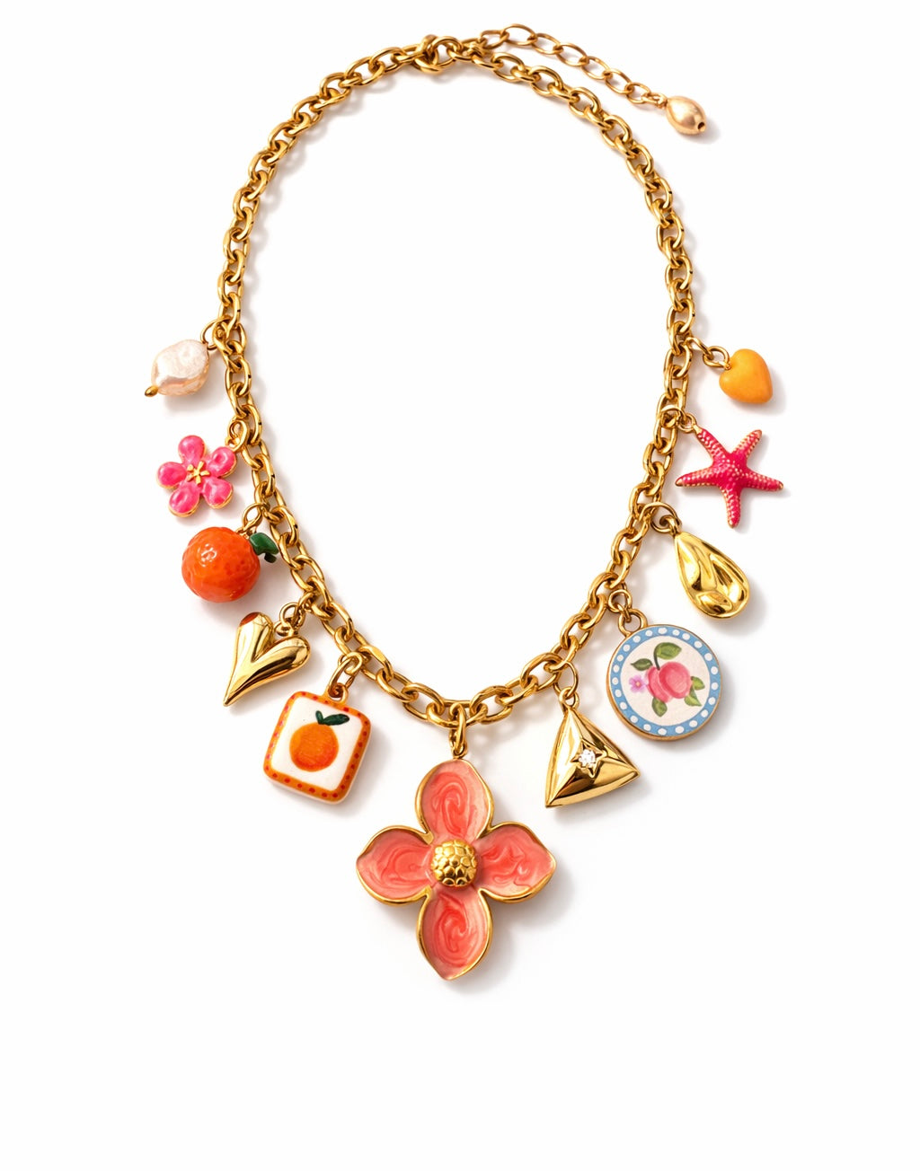 Sun-kissed charm necklace