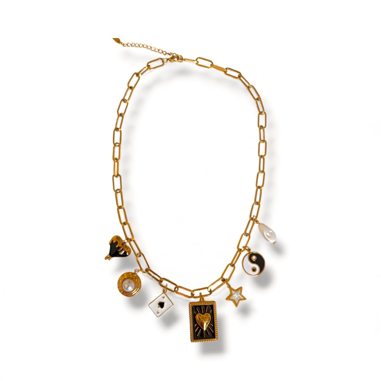 Ying charm necklace - 18k gold plated