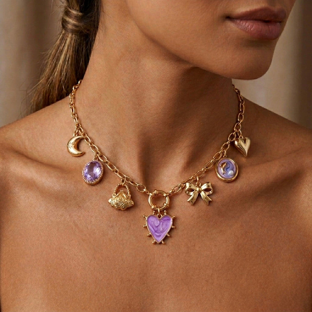 Charlotte charm necklace (handmade)