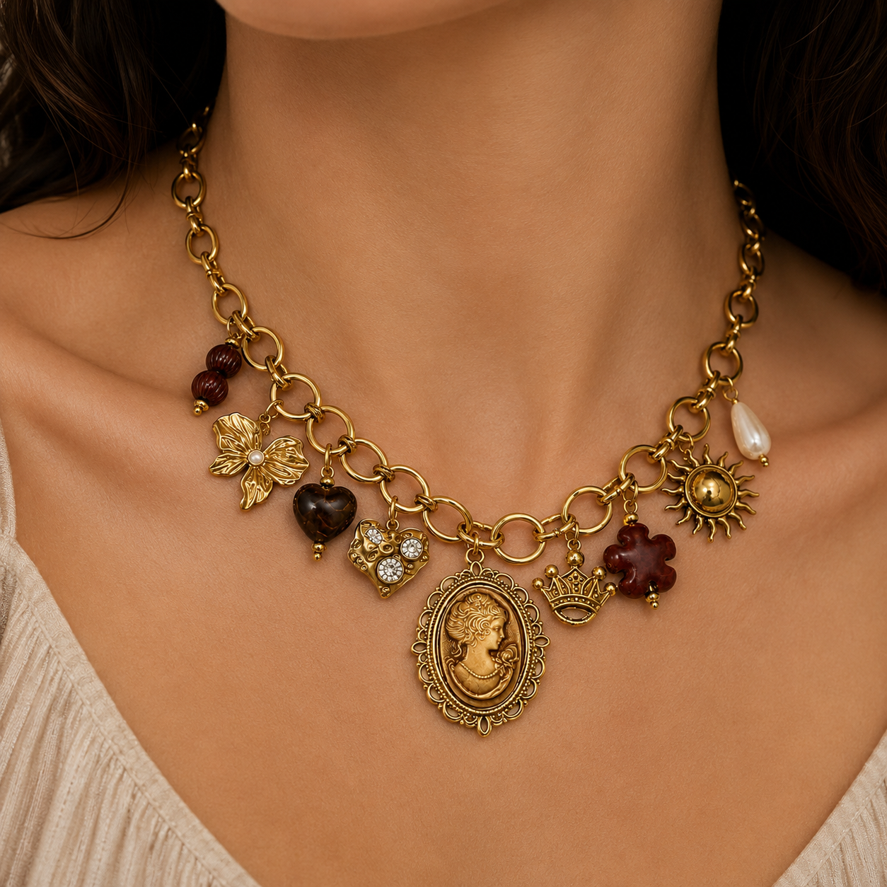 Peyton charm necklace