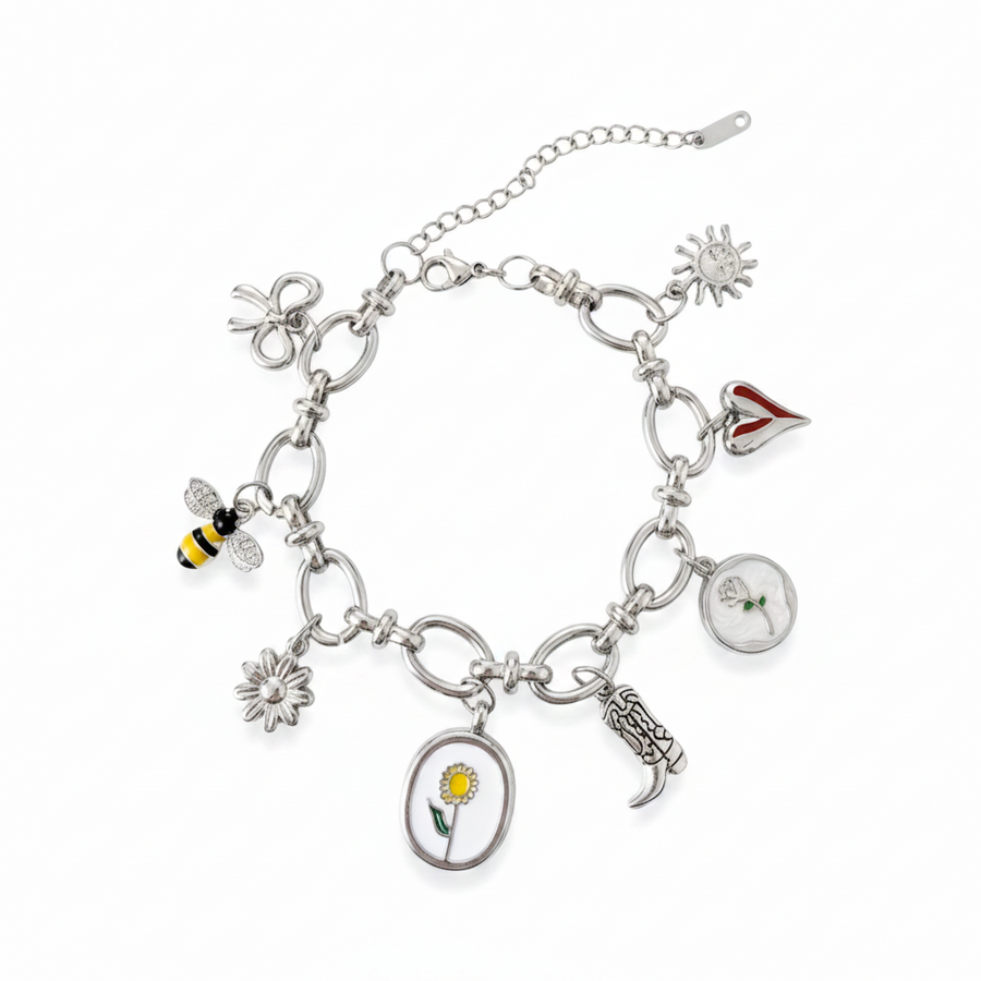 Diaz charm bracelet - silver