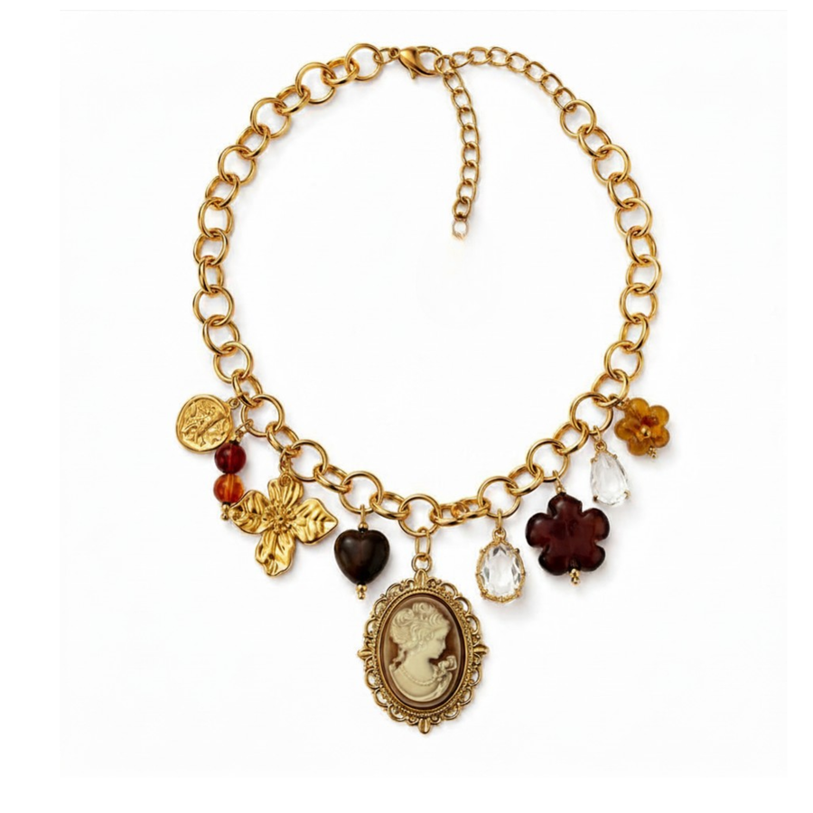 Fran charm necklace - handmade