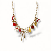 Heart of hearts charm necklace -18k gold plated