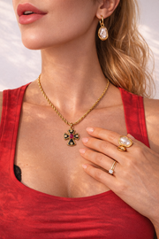 Thea necklace - black