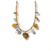 Deja vu charm necklace -18k gold plated