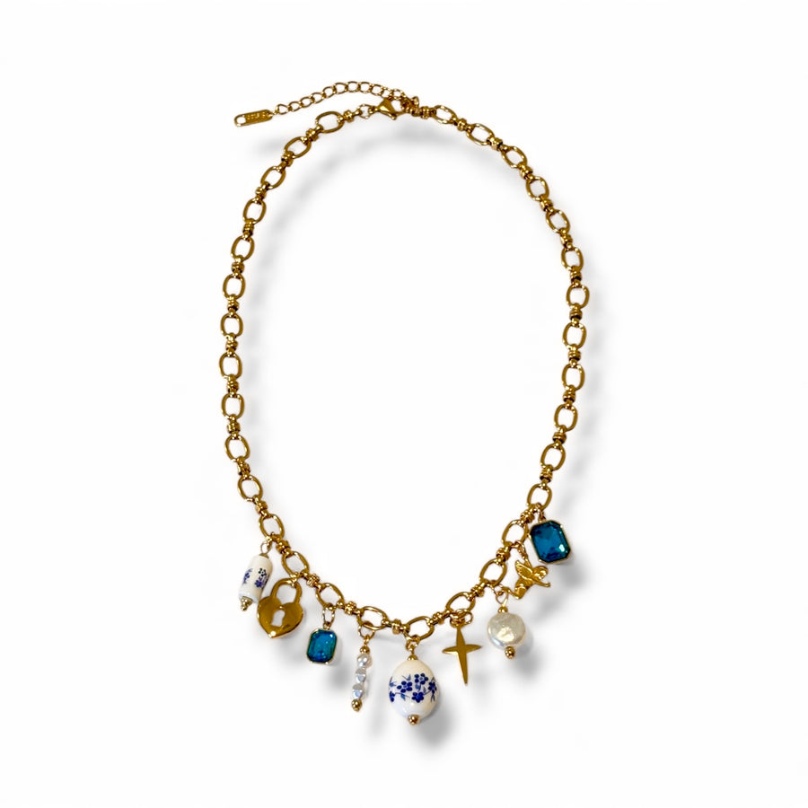 Feeling blue charm necklace