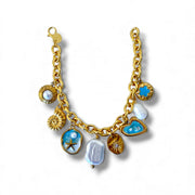 Gracie charm bracelet - 24k gold plated