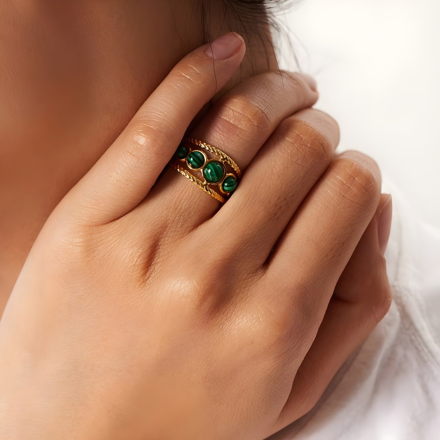 Malachite ring