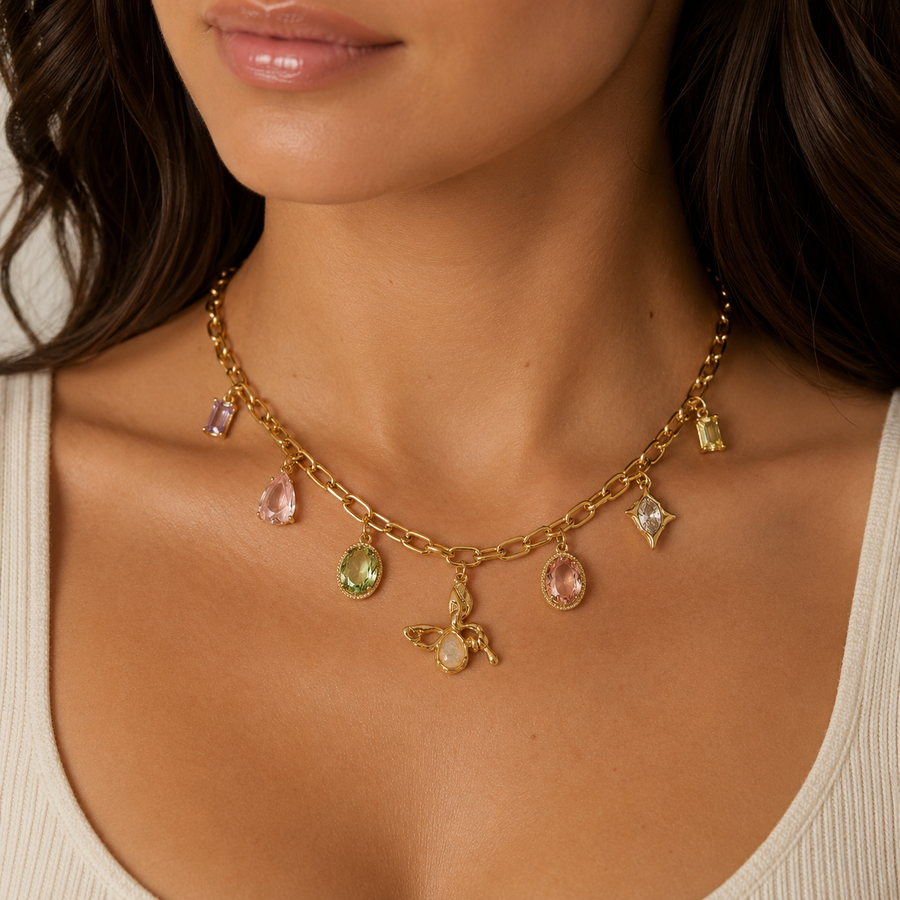 Eva charm necklace (handmade)
