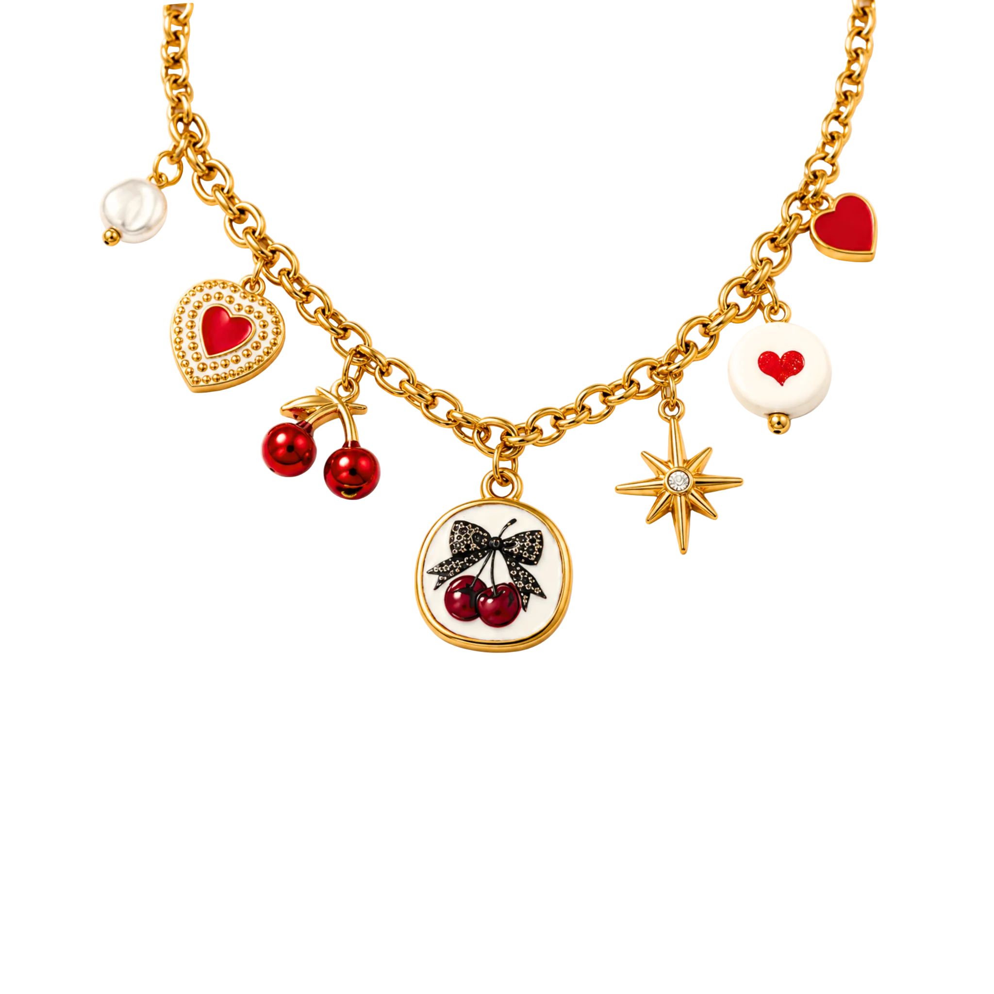 Cherry charm necklace