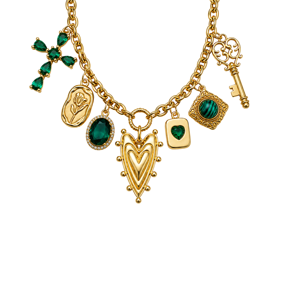 Jewel charm necklace
