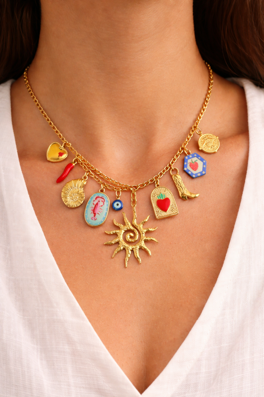 Viola charm necklace