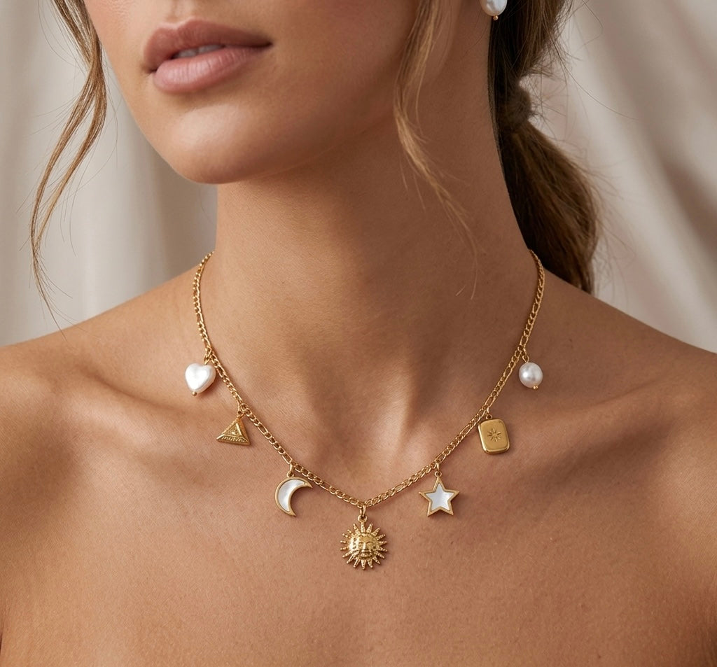 Megan charm necklace (handmade)