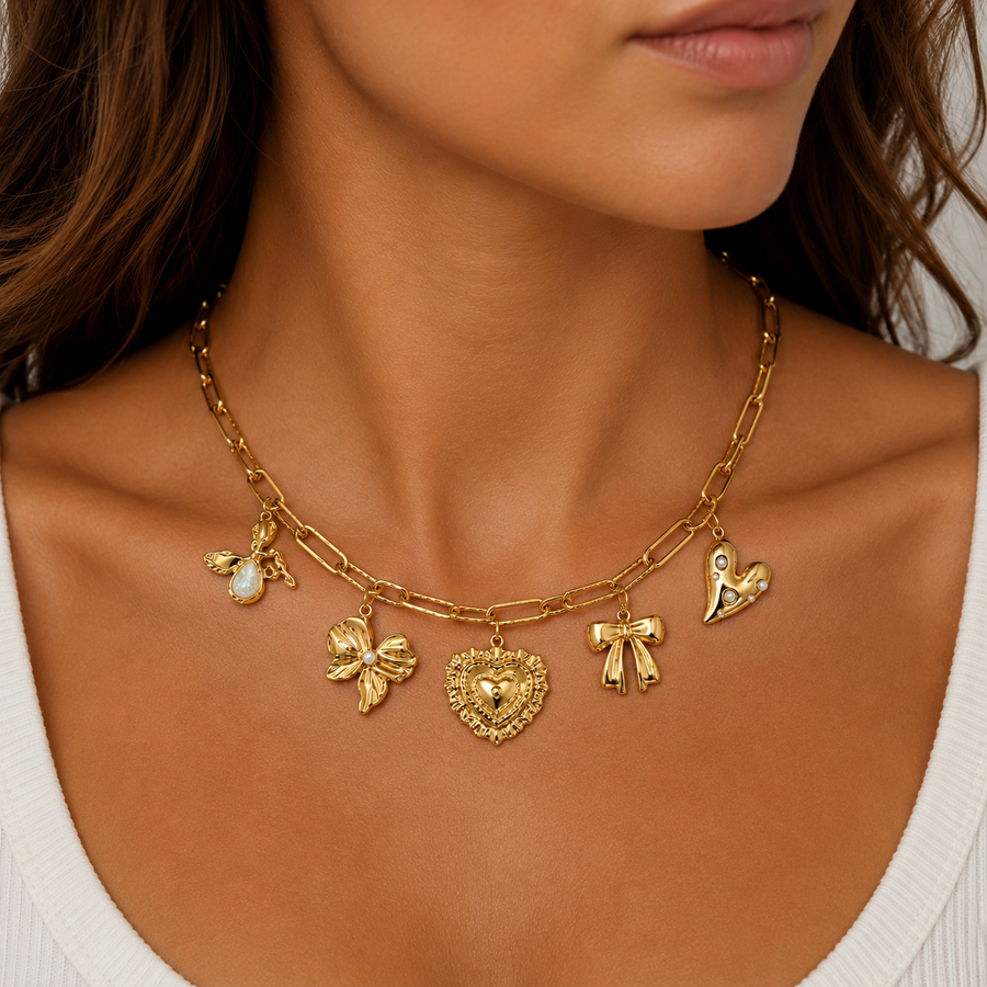 Aurora charm necklace
