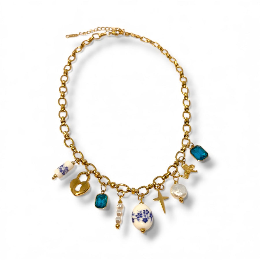 Feeling blue charm necklace
