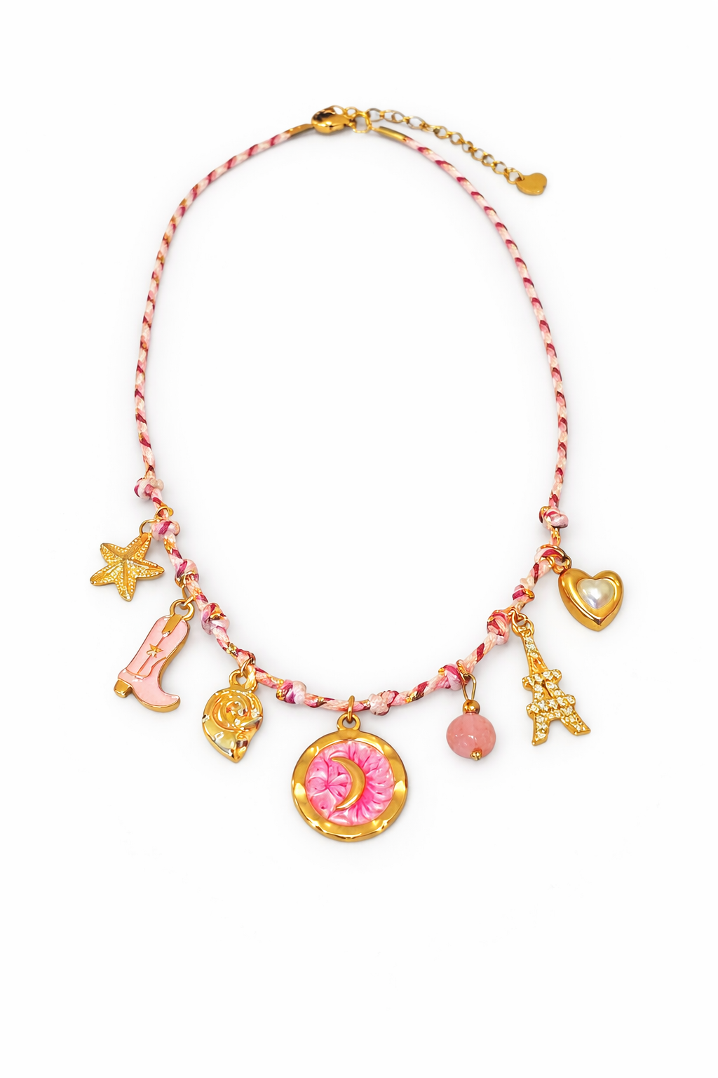 Parisian girl - rope charm necklace