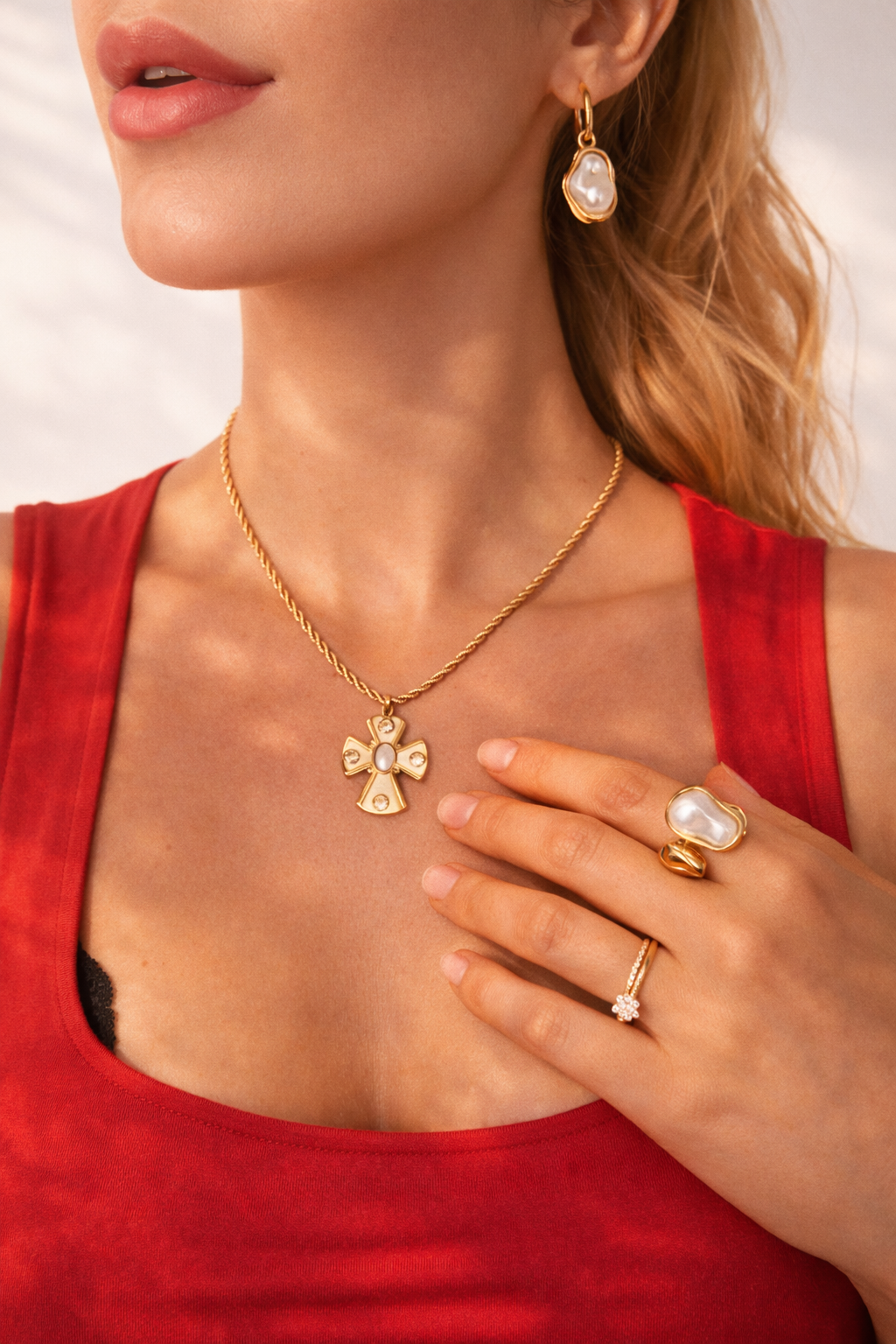 Thea necklace - cream