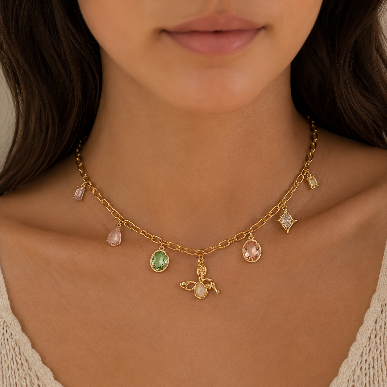 Eva charm necklace (handmade)