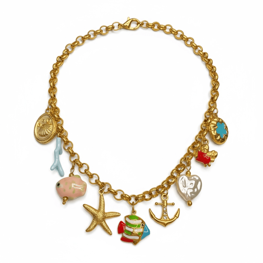 Charm Avenue Ahoy Charm necklace - 18k gold plated - Shop women's at Charm Avenue