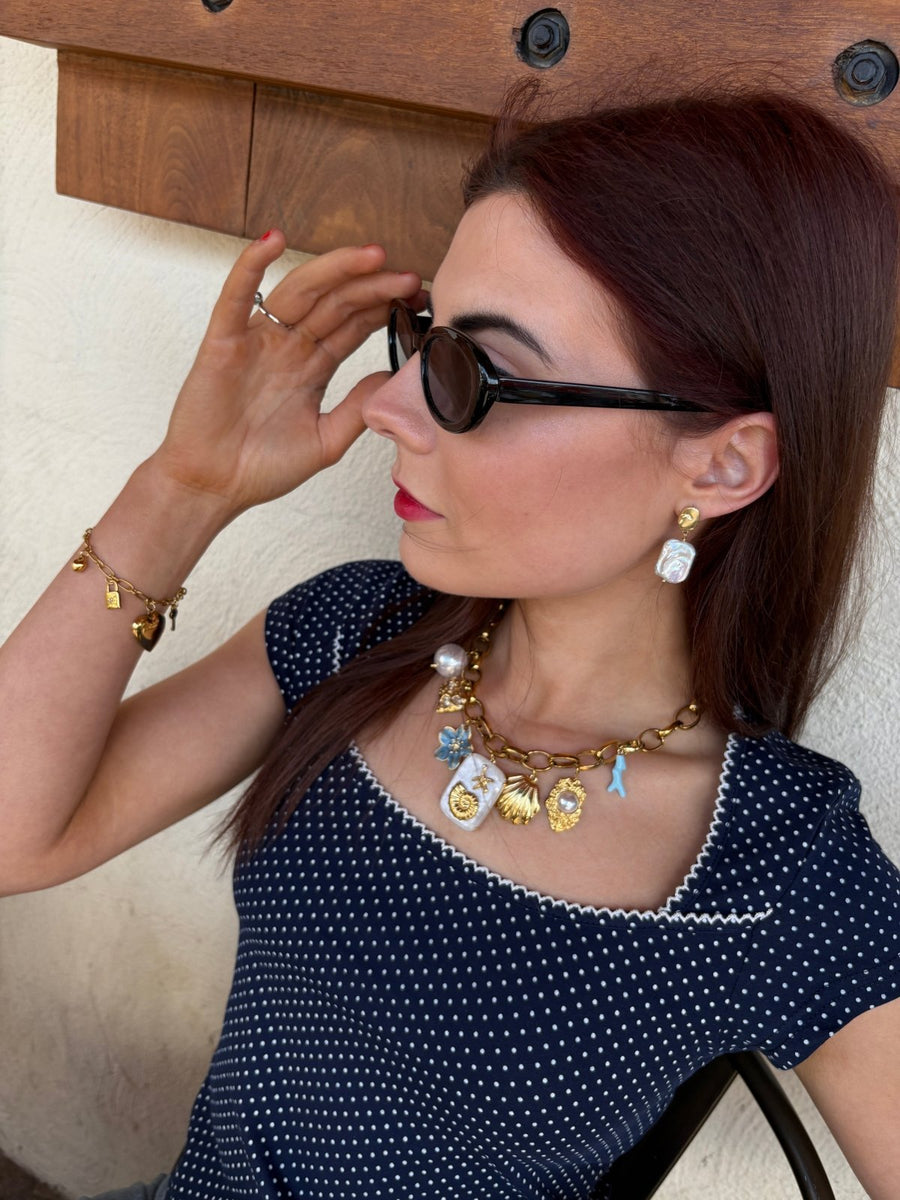 St Lucia Boutique Andy Drop Earring - 18k gold plated - Shop women's Accessories at Charm Avenue