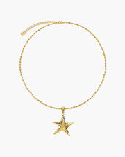 St Lucia Boutique Aquarius statement starfish necklace - 18k gold plated - Shop women's at Charm Avenue
