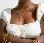 St Lucia Boutique Aquarius statement starfish necklace - 18k gold plated - Shop women's at Charm Avenue