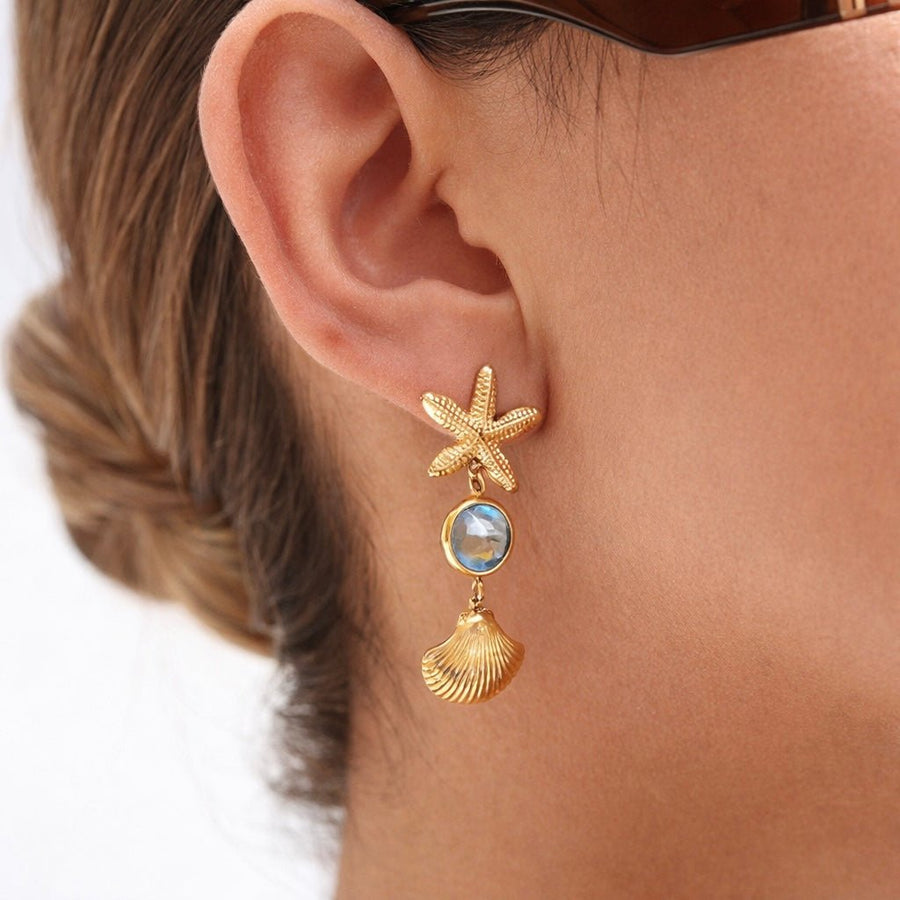 Charm Avenue Ariel drop earring - 18k gold plated - Shop women's at Charm Avenue