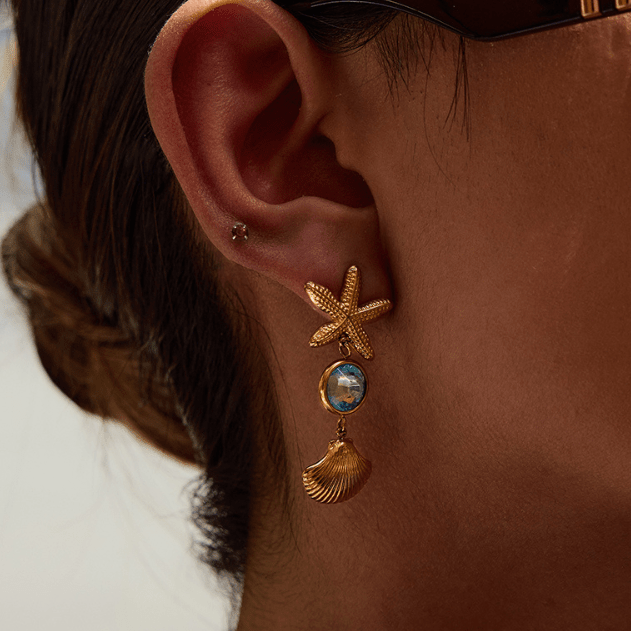 Charm Avenue Ariel drop earring - 18k gold plated - Shop women's at Charm Avenue