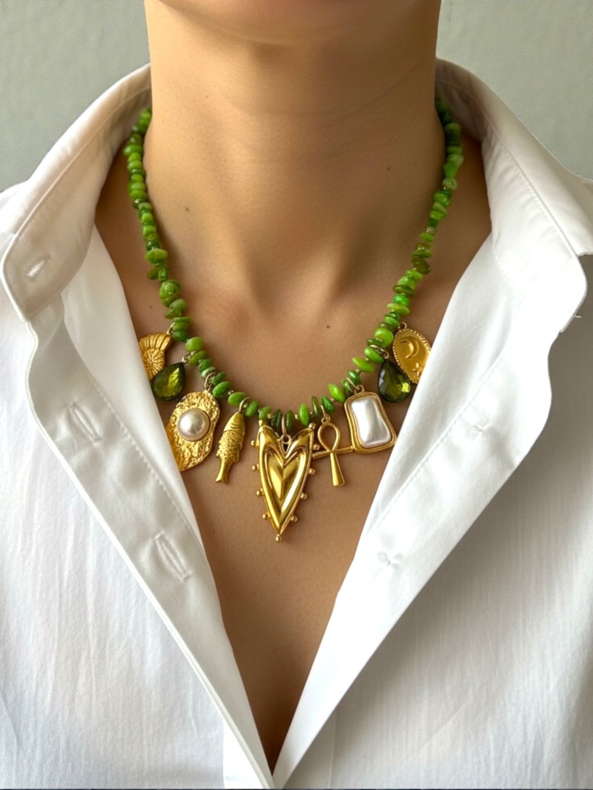 Charm Avenue Asha necklace - 18k gold plated - Shop women's at Charm Avenue