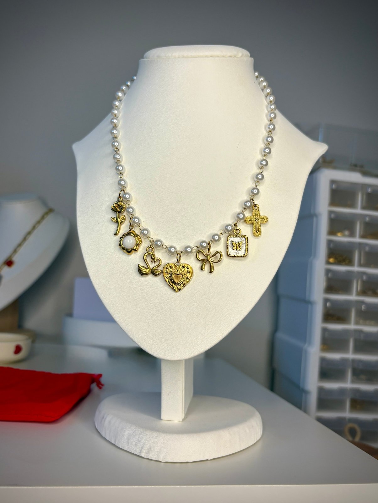 Charm Avenue Audrey charm necklace - 18k gold plated stainless - Shop women's at Charm Avenue