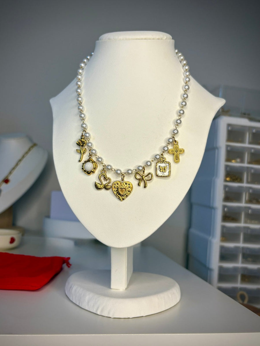 Charm Avenue Audrey charm necklace - 18k gold plated stainless - Shop women's at Charm Avenue