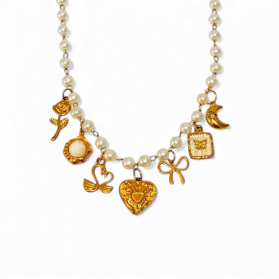 Charm Avenue Audrey charm necklace - 18k gold plated stainless - Shop women's at Charm Avenue