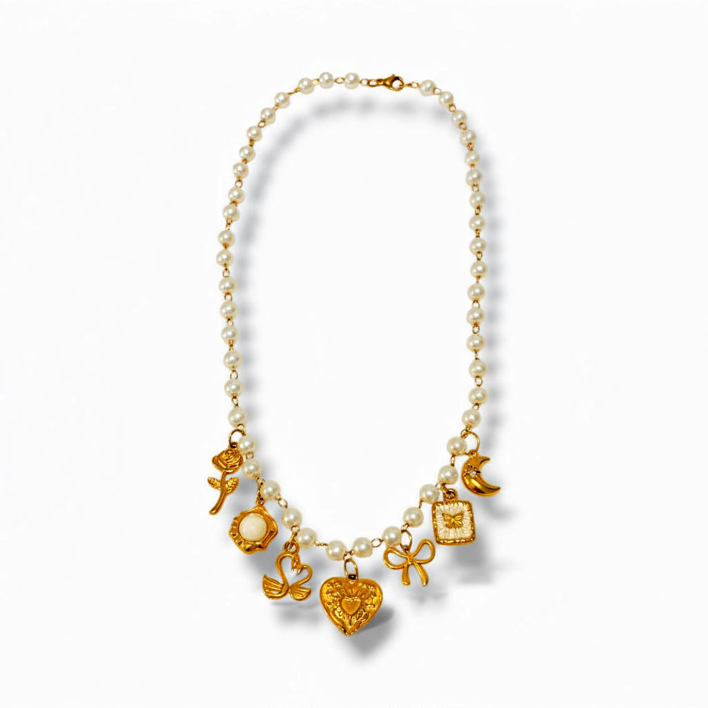 Charm Avenue Audrey charm necklace - 18k gold plated stainless - Shop women's at Charm Avenue