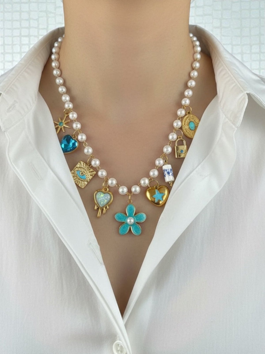 Charm Avenue Bluebell charm necklace - 18k gold plated - Shop women's at Charm Avenue