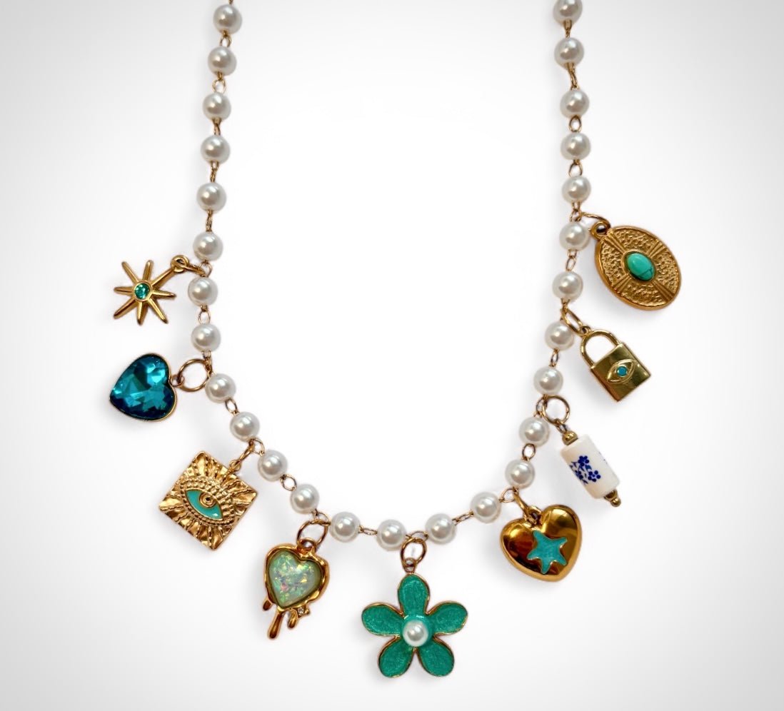 Charm Avenue Bluebell charm necklace - 18k gold plated - Shop women's at Charm Avenue