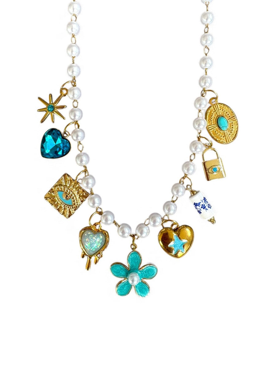 Charm Avenue Bluebell charm necklace - 18k gold plated - Shop women's at Charm Avenue