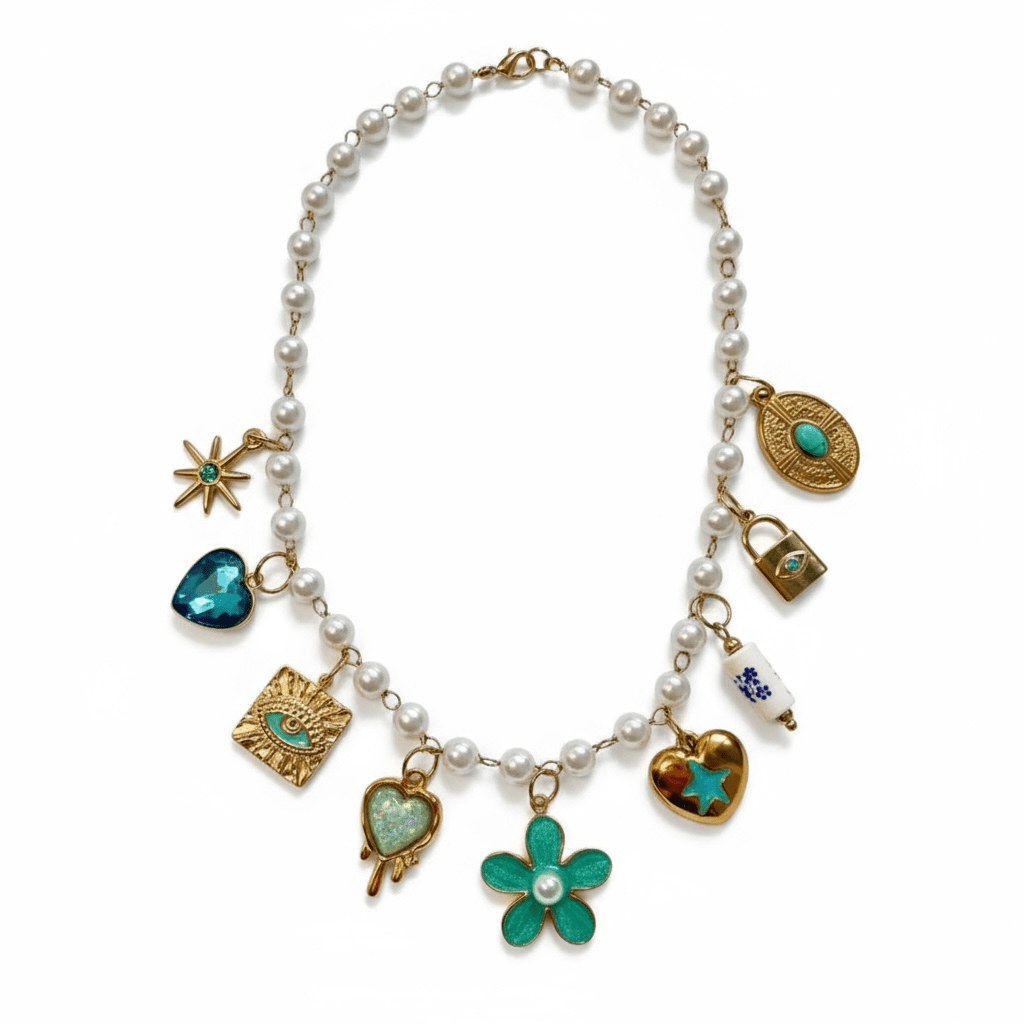 Charm Avenue Bluebell charm necklace - 18k gold plated - Shop women's at Charm Avenue