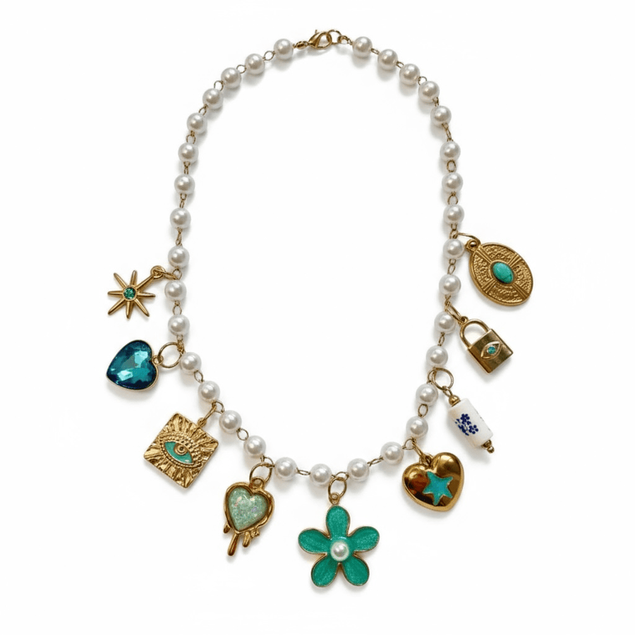 Charm Avenue Bluebell charm necklace - 18k gold plated - Shop women's at Charm Avenue