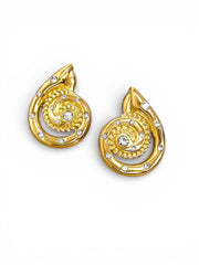 St Lucia Boutique Camille swirl earring - 18k gold plated - Shop women's earrings at Charm Avenue