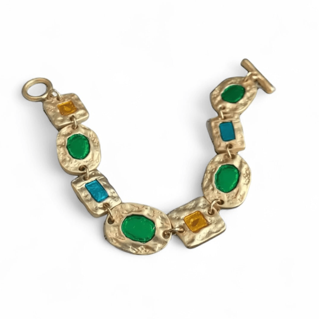 Charm Avenue Carter bracelet green - 18k gold plated - Shop women's at Charm Avenue