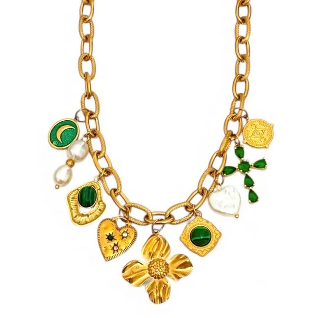 Charm Avenue Celine charm necklace - 18k gold plated - Shop women's at Charm Avenue