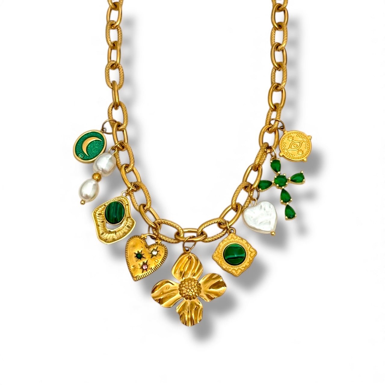 Charm Avenue Celine charm necklace - 18k gold plated - Shop women's at Charm Avenue